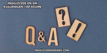 İngilizcede En Sık Kullanılan 100 Kelime