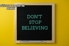 İngilizcede Eraser Ne Demek