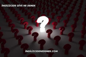 İngilizcede Give Ne Demek