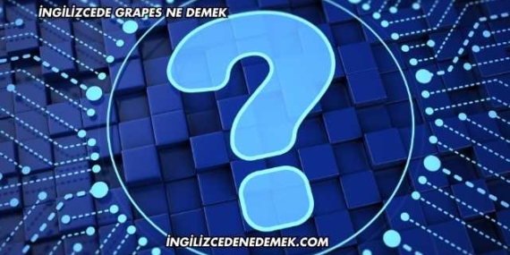 İngilizcede Grapes Ne Demek