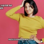 İngilizcede Hayır Ne Demek
