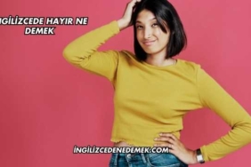 İngilizcede Hayır Ne Demek