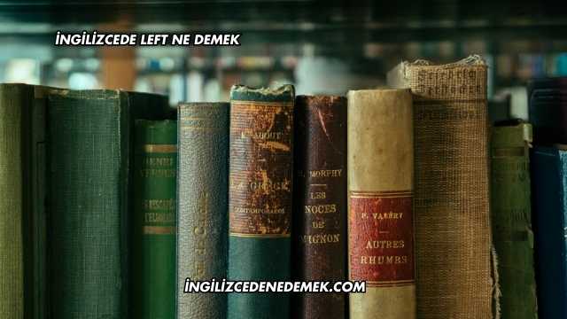 İngilizcede Left Ne Demek