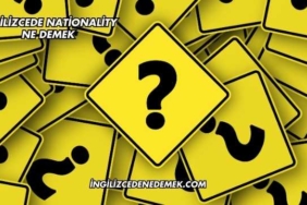 İngilizcede Nationality Ne Demek