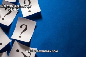 İngilizcede Yellow Ne Demek
