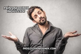 Paint Ne Demek İngilizcede