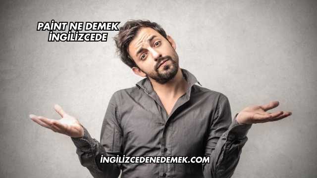 Paint Ne Demek İngilizcede