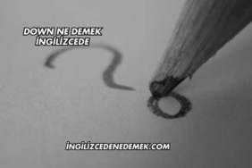 Down Ne Demek İngilizcede