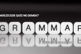 İngilizcede Quiz Ne Demek?