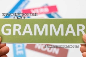 Koltuk İngilizcede Ne Demek?