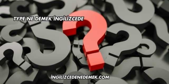 Type Ne Demek İngilizcede