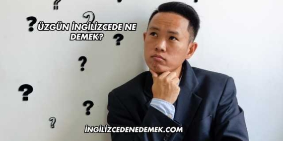 Üzgün İngilizcede Ne Demek?