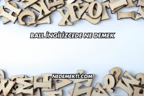 Ball İngilizcede Ne Demek