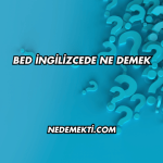 Bed İngilizcede Ne Demek