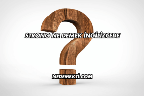Strong Ne Demek İngilizcede