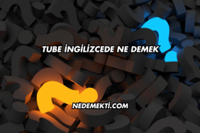 Tube İngilizcede Ne Demek